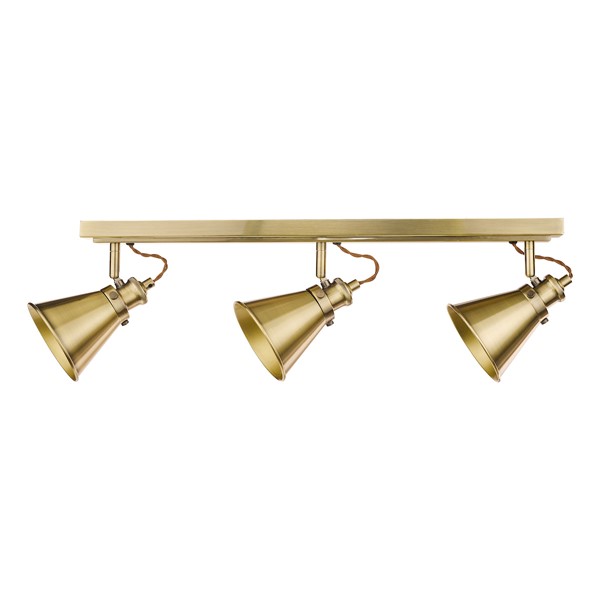 (image for) Laura Ashley Rufus 3lt Bar Spotlight Antique Brass